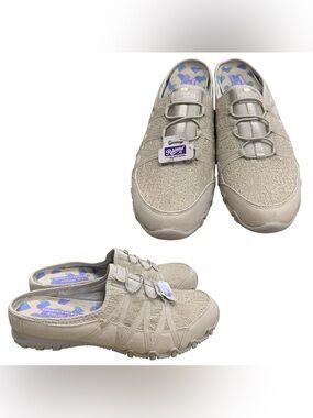 Skechers Taupe Slip-On Lace-Detail Sneakers S10